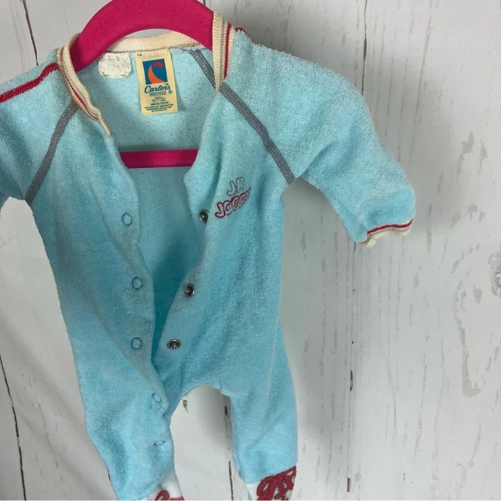 Vintage 1970s Carter’s terry cloth baby footie bodysuit newborn